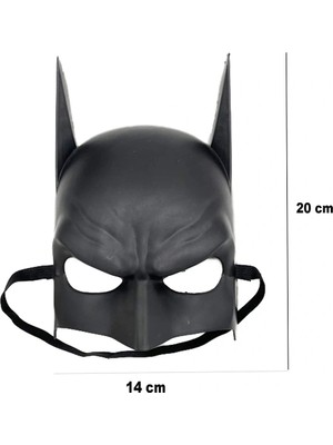 Buğz Siyah Çocuk Batman Maskesi Lastikli