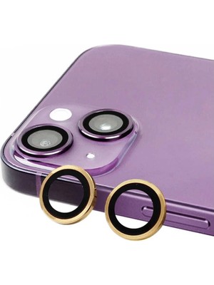 Buğz Iphone 15 Plus Raze Metal Kamera Lens - Sarı