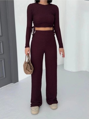 Uravas Store Bubble Alt Üst Takım Bordo PT510446