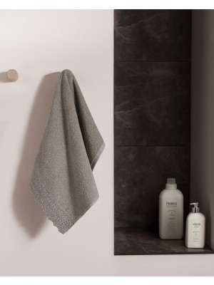 Madame Coco Analisa %100 Pamuk Yüz Havlusu - Koyu Bej - 50X70 cm