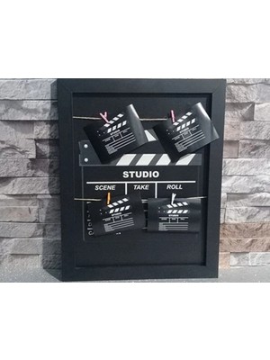 Uravas Store Klaket Tasarımlı Ipli Mandallı Fotoğraf Çerçevesi No: 2