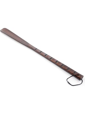 Ahşap Kerata Çekecek - 53 cm Uzun El Işçiliği Ayakkabı Çekeceği