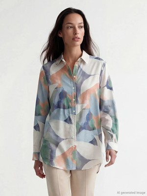 LC Waikiki Lcw Everyday Karışık Desenli Kadın Gömlek Tunik