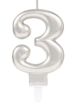 Uravas Store 3 Rakam Mum Gümüş Renk