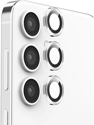 Buğz Samsung Galaxy S25 Plus Raze Metal Kamera Lens - Gümüş