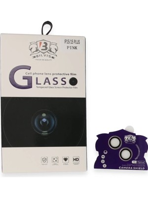 Buğz Iphone 15 Bilvis Titan Kamera Lens - Pembe