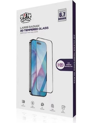 Buğz Iphone 15 Pro Max Bilvis 0.18MM Plus Cam Ekran Koruyucu