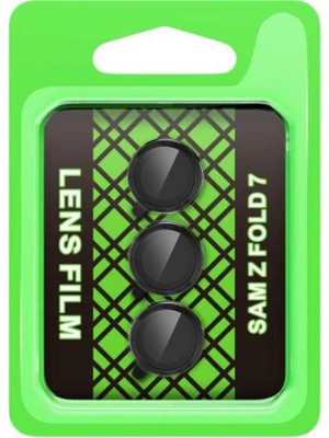 Buğz Samsung Galaxy Z Fold 7 Raze Metal Kamera Lens - Siyah