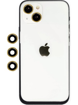 Buğz Iphone 14 Shine Kamera Lens - Gold