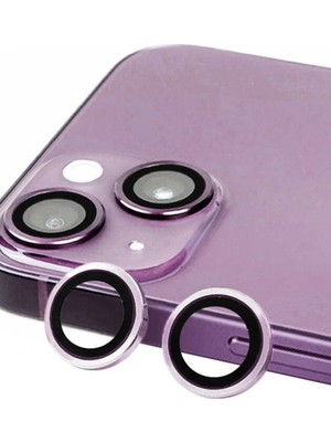 Buğz Iphone 14 Plus Raze Metal Kamera Lens - Mor