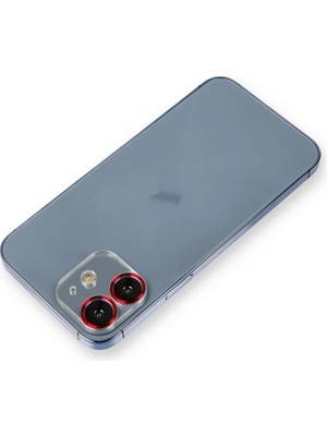 Buğz Iphone 12 Metal Kamera Lens Koruma Cam - Kırmızı