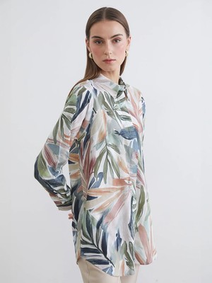 LC Waikiki Lcwaıkıkı Classic Karışık Desenli Kadın Gömlek Tunik