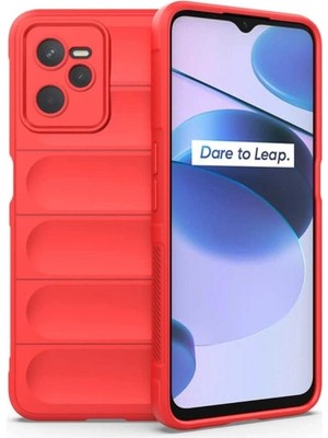 Buğz Realme C35 Kılıf Optimum Silikon - Kırmızı