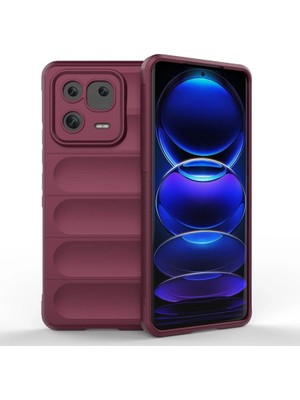 Buğz Xiaomi Mi 13 Kılıf Optimum Silikon - Bordo