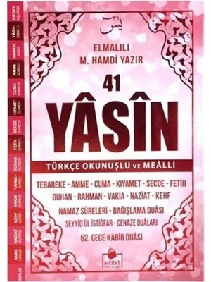 Uravas Store 41 Yasin Türkçe Okunuşlu Mealli-Pembe Kapak Orta Boy