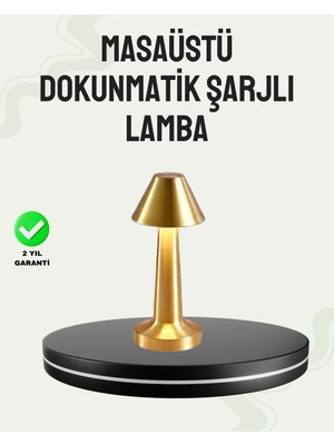 Uravas Store Kablosuz LED Masa Lambası 1800MAH 3 Renk Aydınlatma Dokunmatik