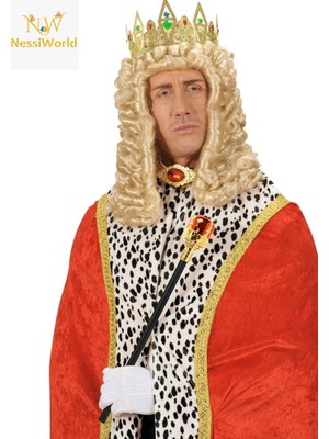 Uravas Store Kırmızı Topuzlu Kral Asası Kraliyet Asası 40 cm