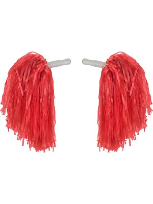 Uravas Store 1 Çift ( 2 Adet ) Kırmızı Renk 23 Nisan Gösteri Ponponu