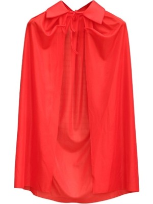 Uravas Store Kırmızı Renk Yakalı Pelerin Çocuk Boy 90 cm