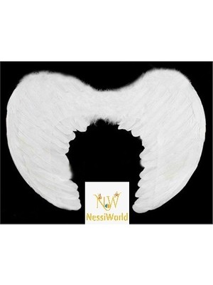 Uravas Store Beyaz Renkli Küçük Boy Bebek Melek Kanadı 30X45 cm