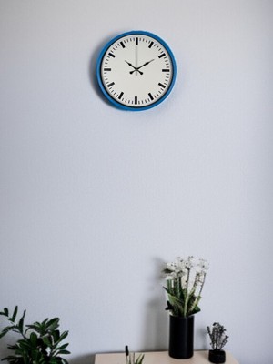 HVT 36 cm Mavi Zarif Duvar Saati