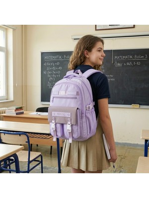 Relaxion Ergonomik Büyük Boy Çok Bölmeli Sırt-Omurga Destekli Lise Üniversite Günlük Seyahat Sırt Çantası