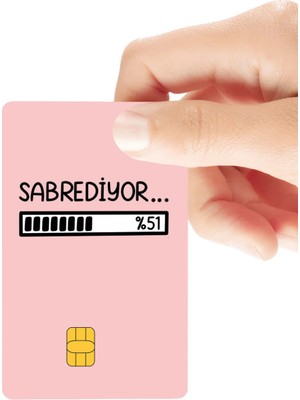 Huggy Craft Sabrediyor Loading Temalı Parlak Kredi/banka Kart Kaplama Sticker
