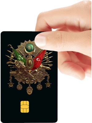 Huggy Craft Osmanlı Tuğralı Parlak Kredi/banka Kart Kaplama Sticker