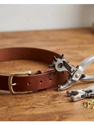 SHC4200 Kemer Delme Aparatı 2li Set Deri Kemer Çanta Ayakkabı Delme Pensesi