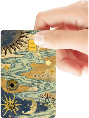 Huggy Craft Gerçeklik, Zihin ve Evren Kozmik Temalı Parlak Kredi/banka Kart Kaplama Sticker