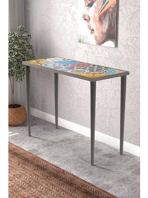 Feyza Design Burano 101X41CM Gri Doğal Masif Ayaklı Dresuar