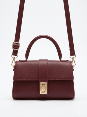 Suphias Kadın Suni Deri Kilit Detaylı Ayarlanabilir Askılı El, Kol ve Omuz Çantası