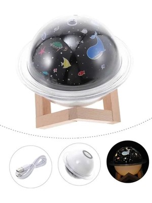 SHC4200 Ha Nemlendirici LED Işıklı Gece Lambası Yıldız Görünümlü Renk Değiştiren