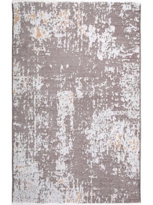 Halımax Lina Çift Taraflı %100 Pamuk Kilim Modern Yıkanabilir Şönil Kilim 10407-B Bej Gri