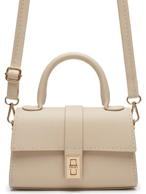 Suphias Kadın Suni Deri Kilit Detaylı Ayarlanabilir Askılı El, Kol ve Omuz Çantası