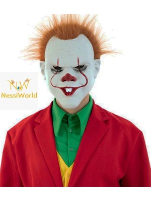Uravas Store Stephen King&amp;#39;s Korkutucu Joker Maske 31X22 cm