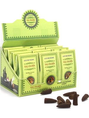 SHC4200 Ayurvedic Konik ( Geri Akış ) Tütsü Nag Champa Aromalı Konik Nagchampa