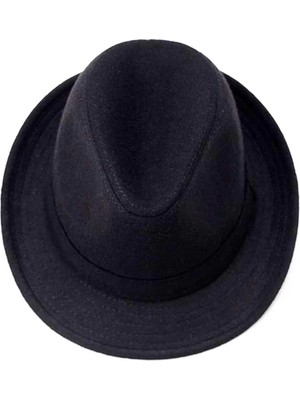 Uravas Store Çocuk Boy Siyah Kumaş Fötr Şapka Gösteri Şapkası Michael Jackson Şapkası 54 No