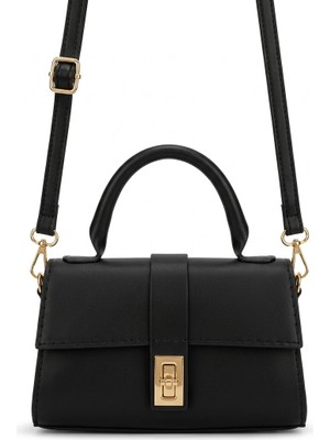 Suphias Kadın Suni Deri Kilit Detaylı Ayarlanabilir Askılı El, Kol ve Omuz Çantası