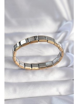 Buğz 316L Çelik Çift Renk Yazılı Nomination Bileklik