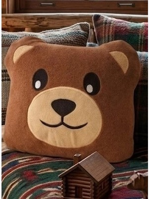 Biçomi Uyku Arkadaşım: Ayıcık Figürlü Yumuşak Çocuk Odası Dekor Destek Yastığı