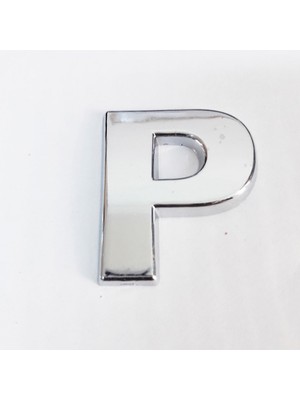 Cemax P Harfi  3,75 cm Krom Yapışkanlı