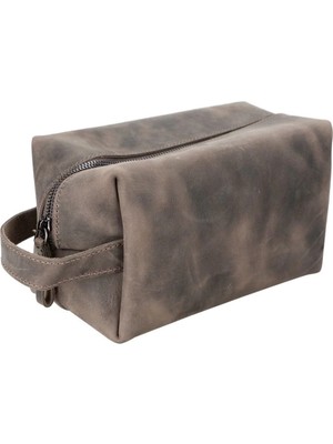 Buğz Deri Bakım ve Seyahat Çantası, L Beden, Antik Koyu Kahve