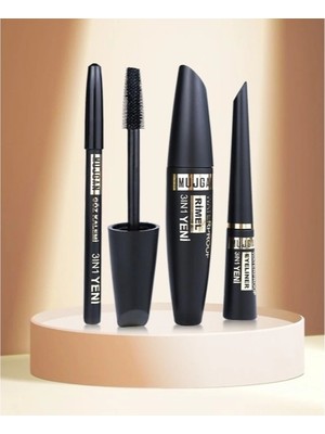 Buğz 3'ü 1 Arada Göz Makyajı Seti - Eyeliner, Maskara, Kalem