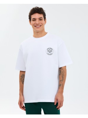 Skechers M Graphic Tee T-Shirt Erkek Beyaz Tshirt S2610064-2325