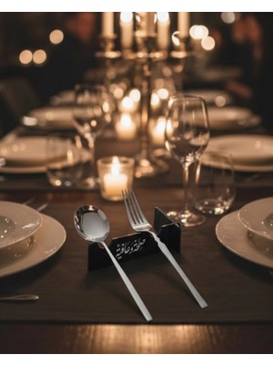 Buğz 3D Özel Baskı 6’lı Kaşık Çatal Sunum Standı Şık Masa Düzenleyici