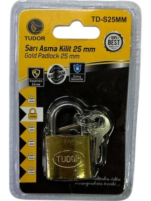 Nil Avm Ennalbur Tudor 25 mm Kısa Sarı Asma Kilit