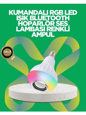 Buğz Bluetooth Hoparlörlü LED Ampul – 12W Enerji Tasarruflu