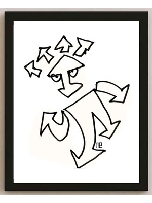 Karikatural Nezih Danyal Tipler Kişiye Özel Sertifikalı Sınırlı Fine Art Karikatür Baskı NTP00088