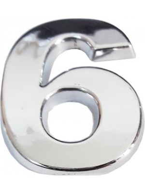 Cemax Krom Yapışkanlı 6 Rakamı 5 cm